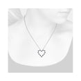 thumbnail image 4 of 2.00 Ct Round Cut Blue Sapphire Gemstone Natural Diamond Stunning Heart Shaped Necklace for Women Solid 18K White Gold With 18 inches Chain, 4 of 7