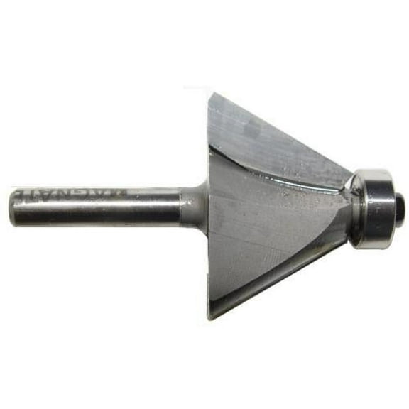 Magnate 0909 Chamfer Carbide Tipped Router Bit - 30 Degree, 7/8" Cutting Height, 1/4" Shank Diameter, 1-1/4" Shank Length, 1-3/8" Overall Diameter