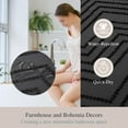 thumbnail image 5 of Siiluminisoy Black Extra Long Shower Curtains, Heavy-Duty Mold/Mildew-Resistant,Water-Repellent, Machine-Washable,Chevron Textured Design,72 x 78, 5 of 9