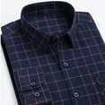 thumbnail image 3 of ZRGHAOYLQ Big and Tall Long Sleeve Cotton Shirts for Men Business Causal Plaid Shirt Lightweight Lapel Collar Button Down Shirt Jacket Plus Size Office Shirts with Pockets, 3 of 3