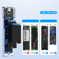 thumbnail image 5 of M.2 2280 2260 2242 SSD NVME PCIe NGFF Dual Protocol USB Type C PCI-E M2 SSD External Enclosure Hard Disk Box, 5 of 5
