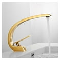 thumbnail image 2 of Basin Faucet Gold Bathroom Mixer Tap Rose Gold Wash Faucet Nickel Lavotory Faucet Brass Hot and Cold Waterfall Faucet ,Easy to Use, 2 of 7