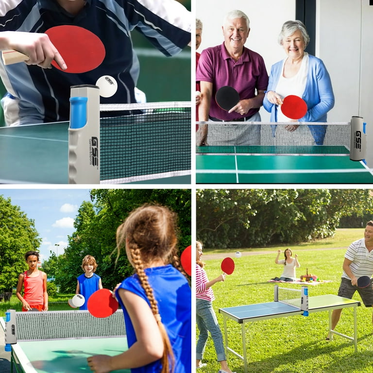  Laser Sports Table Tennis Set - Family Indoor and Outdoor  Recreation Sports Play - Easy to Install Retractable Net Post - Fun Ping  Pong Set Accessories for Kids and Adults 