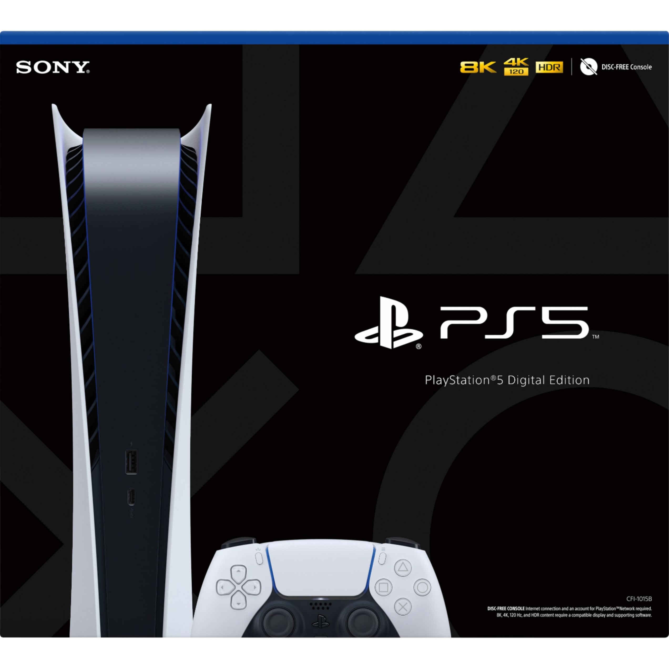 PS5 Sony Playstation 5 NEW Digital Edition Gaming Console + 1 
