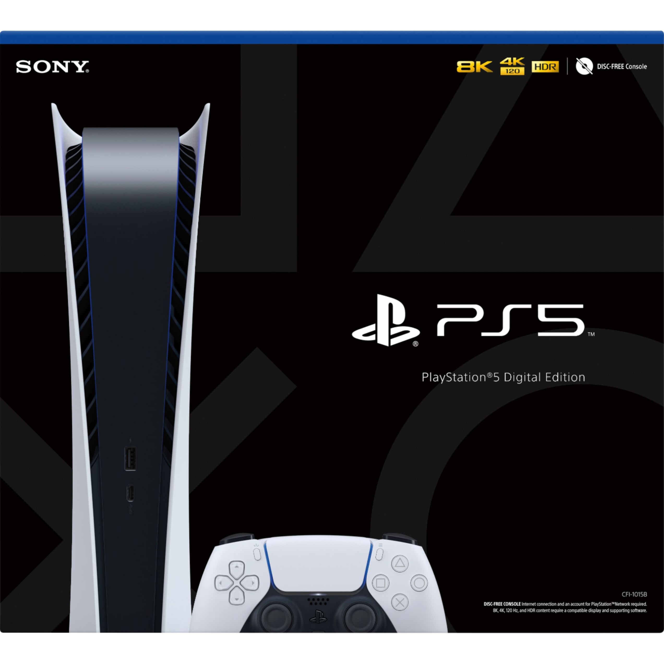 Playstation 5 Disc Version PS5 Console - 4K-TV Gaming, 120Hz 8K Output,  16GB GDDR6, 825GB SSD, WiFi 6, Bluetooth 5.1*