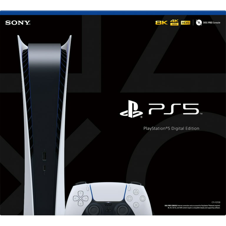 Sony PS5 Sony Playstation 5 Digital Edition Gaming Console + 1