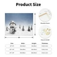 thumbnail image 2 of Picia Snowman And Christmas Tree Pattern Decorative Picture – Unique Wall Art, Modern Canvas Print for Trendy Interiors (Horizontal), 2 of 6