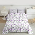 thumbnail image 2 of Homewish Colorful Rustic Flower Bedding Comforter Set,Country Plant Twin Comforter Sets,Purple White Bedding Set For Girls Kids,Ultra Soft Home Decor Reversible,2pcs, 2 of 8