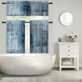 thumbnail image 4 of Navy Blue Short Window Valance Curtains - Abstract Art Farmhouse Window Treatment Valances Curtain for Kitchen Bedroom Bathroom Living Room Dining Room Cafe Decor with Rod Pocket, 54 x 18 in, 4 of 6