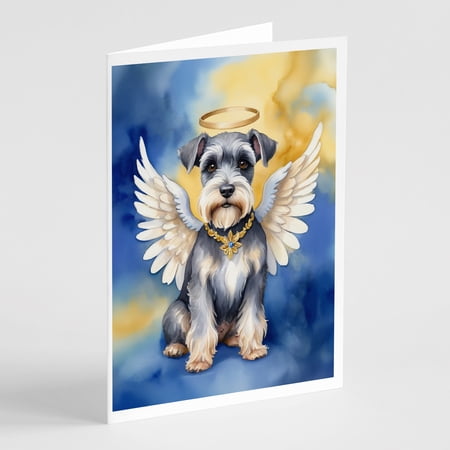 Schnauzer My Angel Greeting Cards Pack of 8 7 in x 5 in