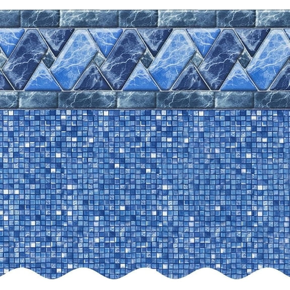 SmartLine 21' Round Stone Harbor Unibead Above Ground Swimming Pool Liner, 48" Height, 25 Gauge