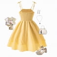 thumbnail image 5 of HCNTES Toddler Baby Girl Dress Summer Ruffle Short Sleevel Kids Casual Beach Party Dresses Size 6-12 Month 2t 3t 4t 5t 6t 7t 8t 9t(9-10 Years,D01-Yellow), 5 of 9