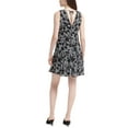 thumbnail image 2 of Calvin Klein Womens Floral-Print A-Line Dress, Black/4, 2 of 3