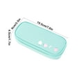 thumbnail image 3 of Large Capacity Ki-ds Pencil Case, Fabric Sch-ool Pencil Pouch with Zipper & Compartments for Organizing Pens, Markers, Erasers, Sky Blue, 3 of 6