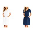thumbnail image 1 of (2-Pack) Rinsvye Womens Short Sleeve V Neck Dress Healthcare Worker Attire Comfortable, 1 of 5