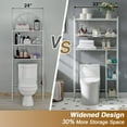 thumbnail image 3 of Over Toilet Bathroom Organizer 33",6-Tier Over The Toilet Storage Cabinet,Over The Toilet Storage Shelf for Restroom,Laundry(White), 3 of 9