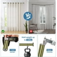 thumbnail image 5 of Urbanest Adjustable Double Curtain Rod Set Bouton Flat Button Finials – 1″ Front & 5/8″ Back Rod With Antique Brass Rod, 84–120 Inches, 5 of 6