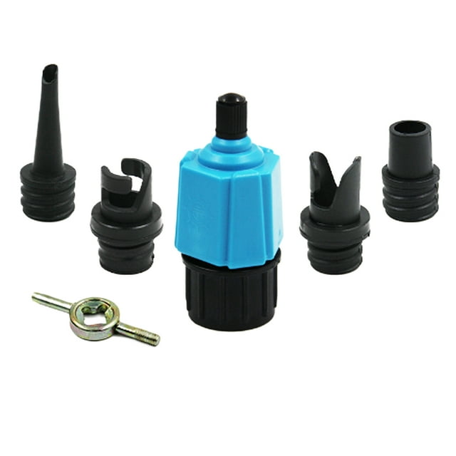 Sonducket Adaptador de bomba Válvulas prácticas Compresor Adaptadores de válvula de aire de nylon Tablero de boquillas Suministros para Deportes acuáticos Azul