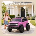 thumbnail image 6 of iYofe Ford Bronco 24V Ride On Car for Big Kids, 2 Seater Power Ride On Toys w/4-Wheel Suspension, Remote Control, Bluetooth, 3 Speeds, Lights, Electric Car Gifts for Boys Girls Ages 3-8, Pink, 6 of 10