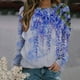 thumbnail image 2 of Jersey de cuello redondo con estampado informal para mujer, camisetas de manga larga, blusa, camiseta, Tops Pompotops  gfhjh15919, 2 of 5