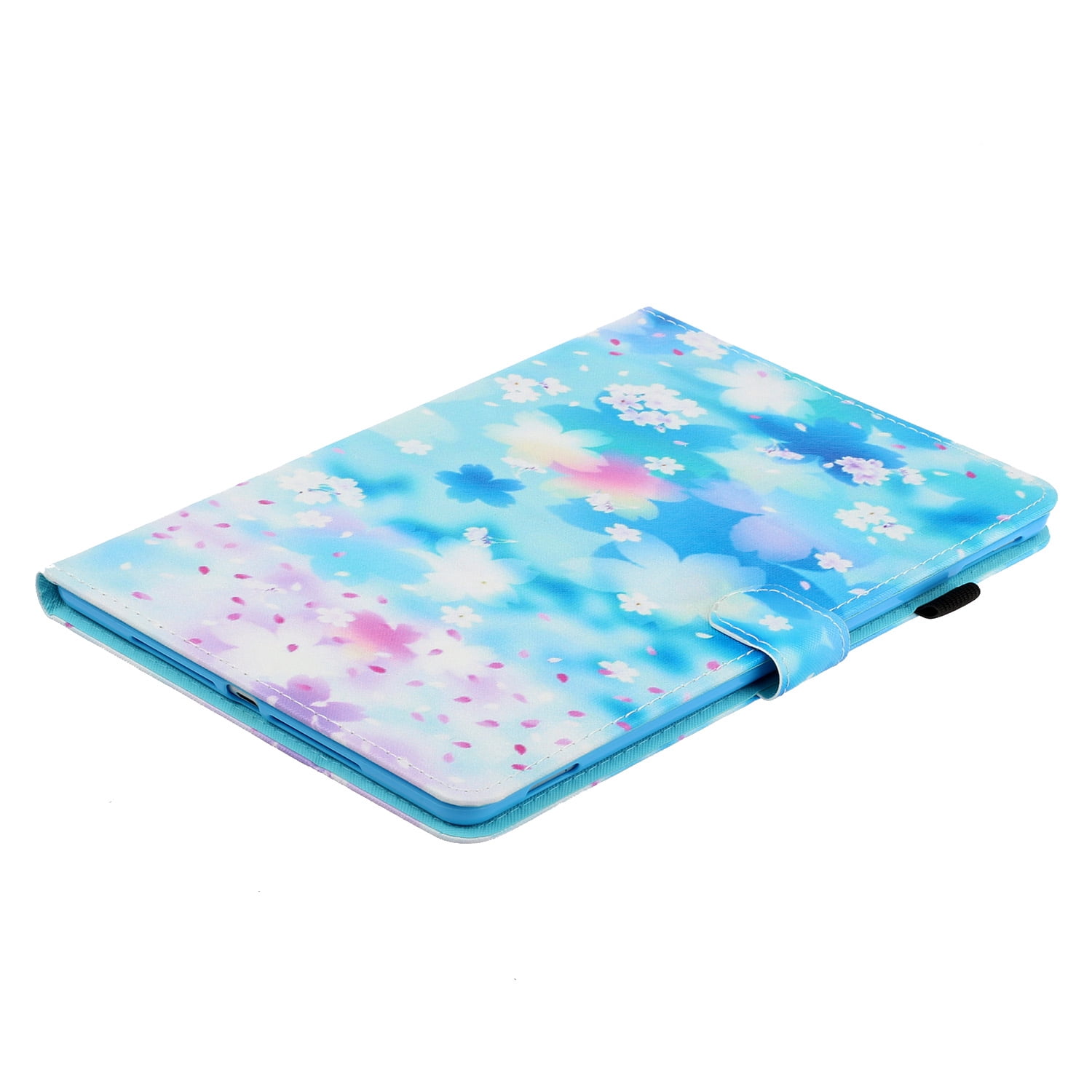 Allytechgroup Slim Fit Case for iPad Pro 11 M4 Case 2024 with Pencil Holder, PU Leather Shockproof Multi Angle Stand Pencil Holder Bumper Tablet Case for Apple iPad Pro 11 inch 2024, Flowers