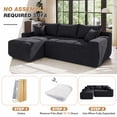 thumbnail image 5 of Lunale L-Shaped Modular Sectional Sofa with Left Chaise, No Assembly Required, Boneless Polyester Cloud Couch for Living Room, Gray, 5 of 10