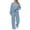Sky Blue, variant on Women's Sports Suit Solid Color Pullover, Drawstring Straight-Leg Sweatpants, Casual Two-Piece Set for Active Lifestyle,Black,L