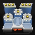 thumbnail image 2 of Lámpara Advertencia a prueba de agua 5LED Linterna 4 Gear 350lm Camping Head Torch (Plata), 2 of 5