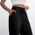 thumbnail image 2 of SUNBS Wide Leg Sweatpants Womens Cargo Pants Baggy Lounge Casual Pants Drawstring Sweat Pants with Pockets, 2 of 8