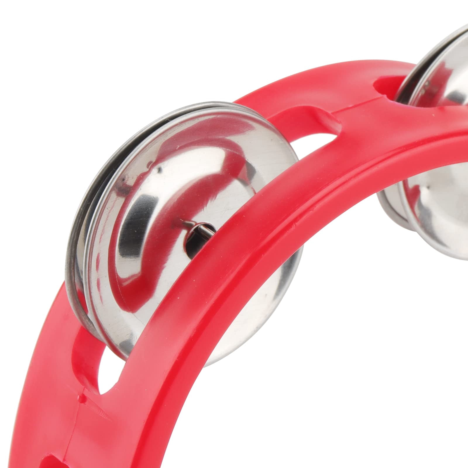 20 Pack Plastic Percussion Tambourine  4 Inch Half Moon Musical Tambourines With 4 Bells Mini Handheld