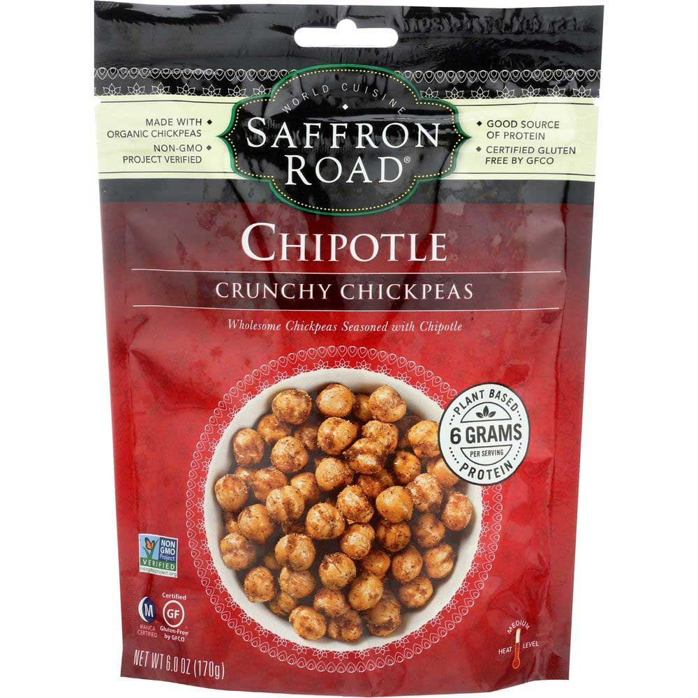 (6 Pack) Saffron Road GMOFree Crunchy Chickpeas, 6 Oz