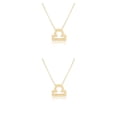 thumbnail image 2 of Sonducket DIY collar de amistad ajustable cómodo Ins a prueba de herrumbre superficie lisa ligero accesorio de moda Libra oro libra oro 2piezas Sonducket CBP198527, 2 of 6