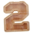 thumbnail image 4 of WASHWEPE Wooden Piggy Bank for Storage Light Brown Digital Transparent Design Helps Develop Savings Habits 3.94 x 2.95 x 2.76 inches, 4 of 8