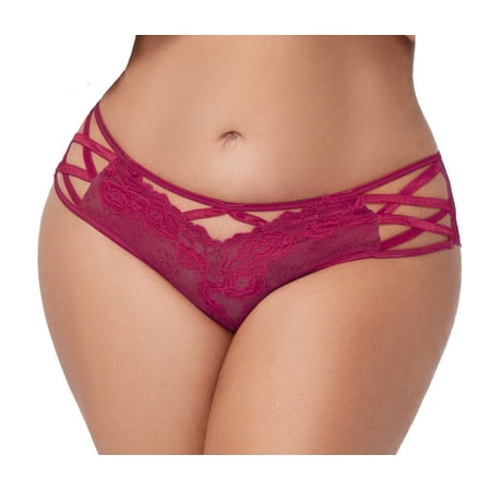 

Lacy Line Sexy High Waisted Plus Size Cheeky With Strappy Details
