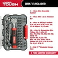 thumbnail image 2 of Hyper Tough 40-Piece Ratchet and Bit Set in Click Fit Case, 2 of 8