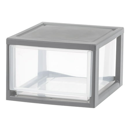 IRIS 14 Qt Medium Plastic Drawers, Under Bed Storage Bins, Stackable, Modular