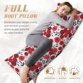 thumbnail image 4 of Naloa Red Hawthorn Super Soft 20x60 Body Pillow Case,Long Side Hidden Zipper（PILLOWS ARE NOT INCLUDED）, 4 of 6