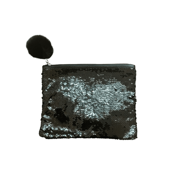 Ulta Beauty Black Sequin Makeup Bag