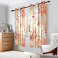 thumbnail image 2 of Yayeee Window Curtains Set of 2 for Living Room Light Filtering 63"x52", Red Starfish, 2 of 7