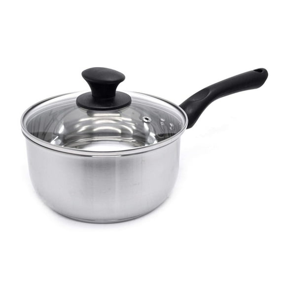 Starbasix Stainless Steel 2.3L (2.4Qt) Saucepan with Lid, Durable Stainless Steel, Induction Compatible, Oven Safe, Dishwasher Safe, Silver