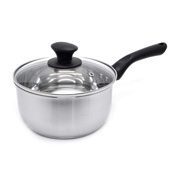 Starbasix Acier Inoxydable Casserole 2,3L (2,4Qt) avec couvercle Compatible avec induction