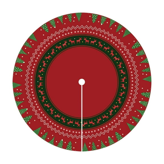Cheapark Round Merry Christmas Tree Skirt - Non-Slip Floor Carpet Runner, Festive Decor Mats for Living Room Bedroom Holiday Tree Base