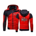 thumbnail image 2 of 2023 New Men Death Rock Band Heavy Metal Autumn Casual Color Matching Hooded Hoodie Diagonal Zipper Designe Warm Pullover Jacket, 2 of 5