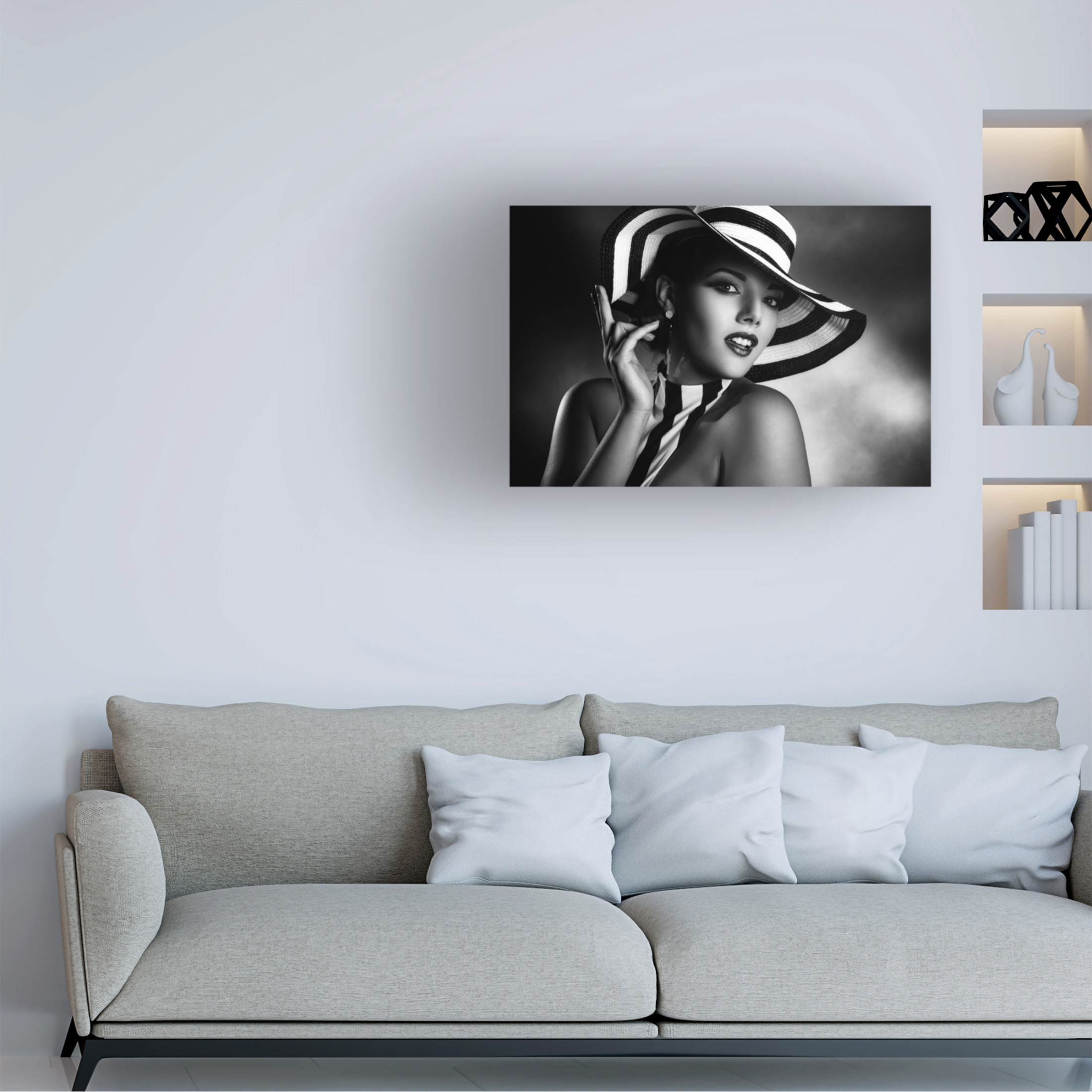 Canvas Wall Art - Peppe Tambe 'Blackandwhite' Wall Art for Living Room, Bedroom, or Office Décor by Trademark Fine Art - 24 x 16 Inches