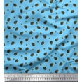 thumbnail image 1 of Soimoi Blue Cotton Poplin Fabric Oaknut & Fruits Print Sewing Fabric BTY 42 Inch Wide, 1 of 3