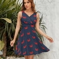 thumbnail image 7 of Happy Little Crabs - Navy Blue Sleeveless Dress Women Summer Evening Dresses Ladies Sundress, 7 of 7