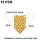 thumbnail image 2 of 12 Piezas Bandana para Perros Bufanda Baberos Triangulares Lavables Pañuelo Lavable Ajustable para Mascotas Pañuelo para Perros, 2 of 5