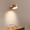 Coffee_One Size, variant on Gnmfd Wooden Magnetic LED Wall Sconce Rechargeable Stepless Dimming Touch Control Adjustable Wall Lamp Battery Powered Wireless Light for Bedroom Living Room Reading Corner
