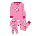 thumbnail image 1 of Pijama Leveret para niña y muñeca, algodón, unicornio, arcoíris, 1 of 6