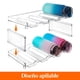 thumbnail image 3 of Organizador de Botellas Apilable para Armario, Frigorífico, Despensa - Portabotellas de Plástico para Almacenar en Encimera, Armario, Oficina - Pack de 4, Cada Bandeja Admite 4 Recipientes, 3 of 9